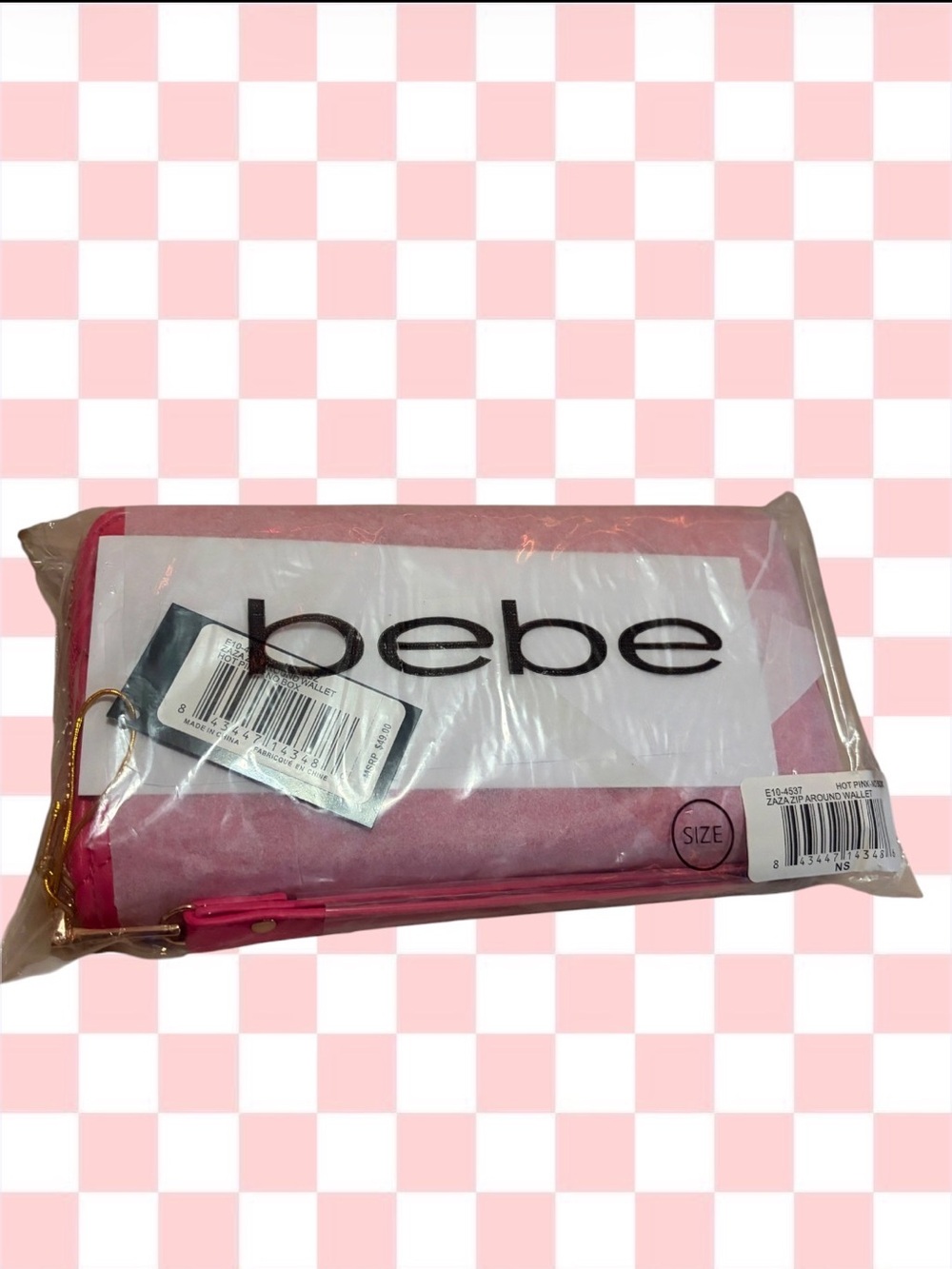 bebe Zaza Zip Around Wallet- Hot Pink NWT
